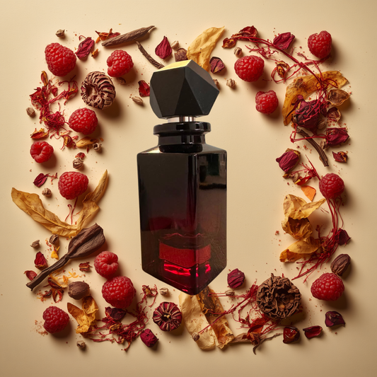 Monarch Extrait de Parfum - Raspberry, Saffron, Oud, Leather fragrance with ingredients