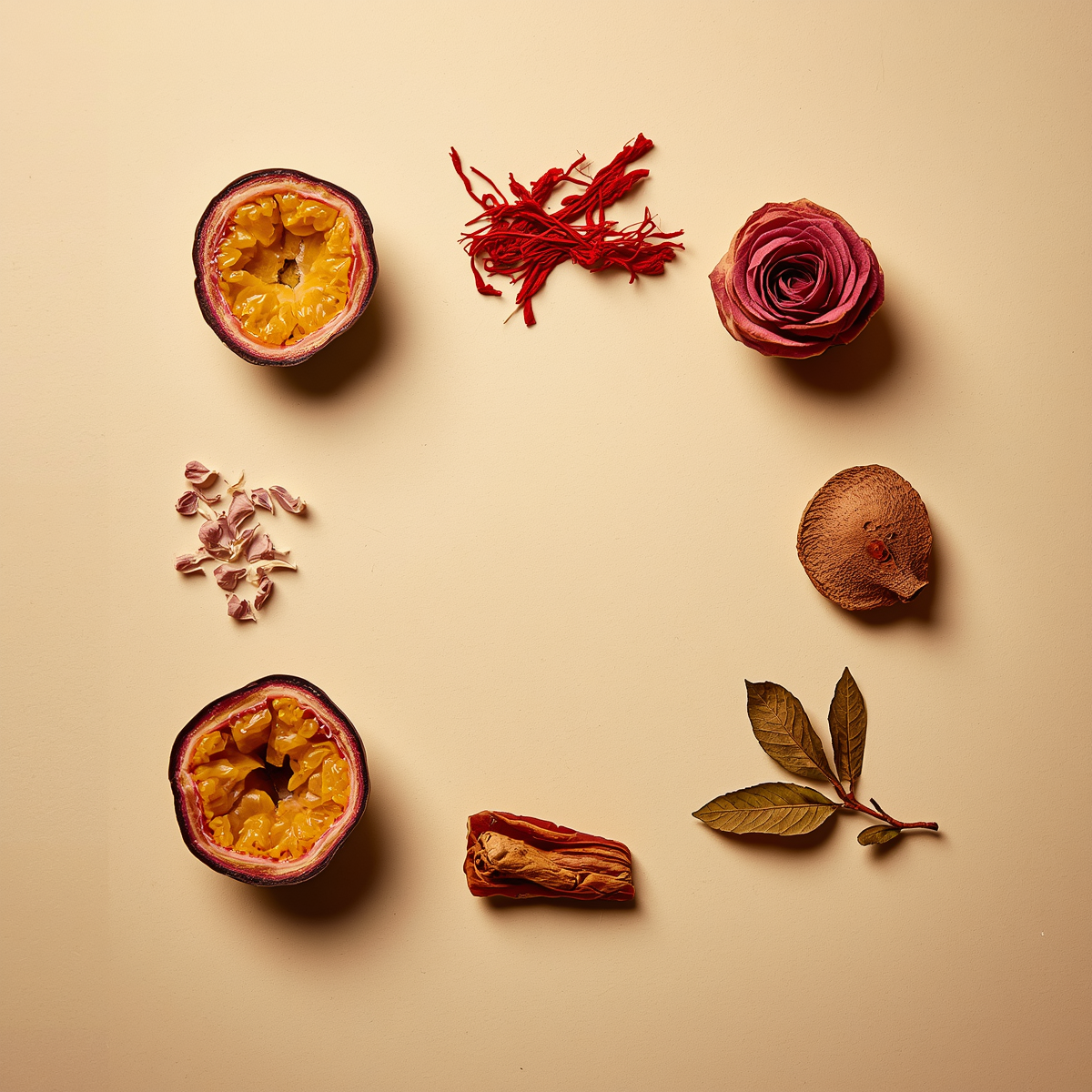 Nomad Extrait de Parfum ingredients - Passion Fruit, Saffron, Turkish Rose, Oud
