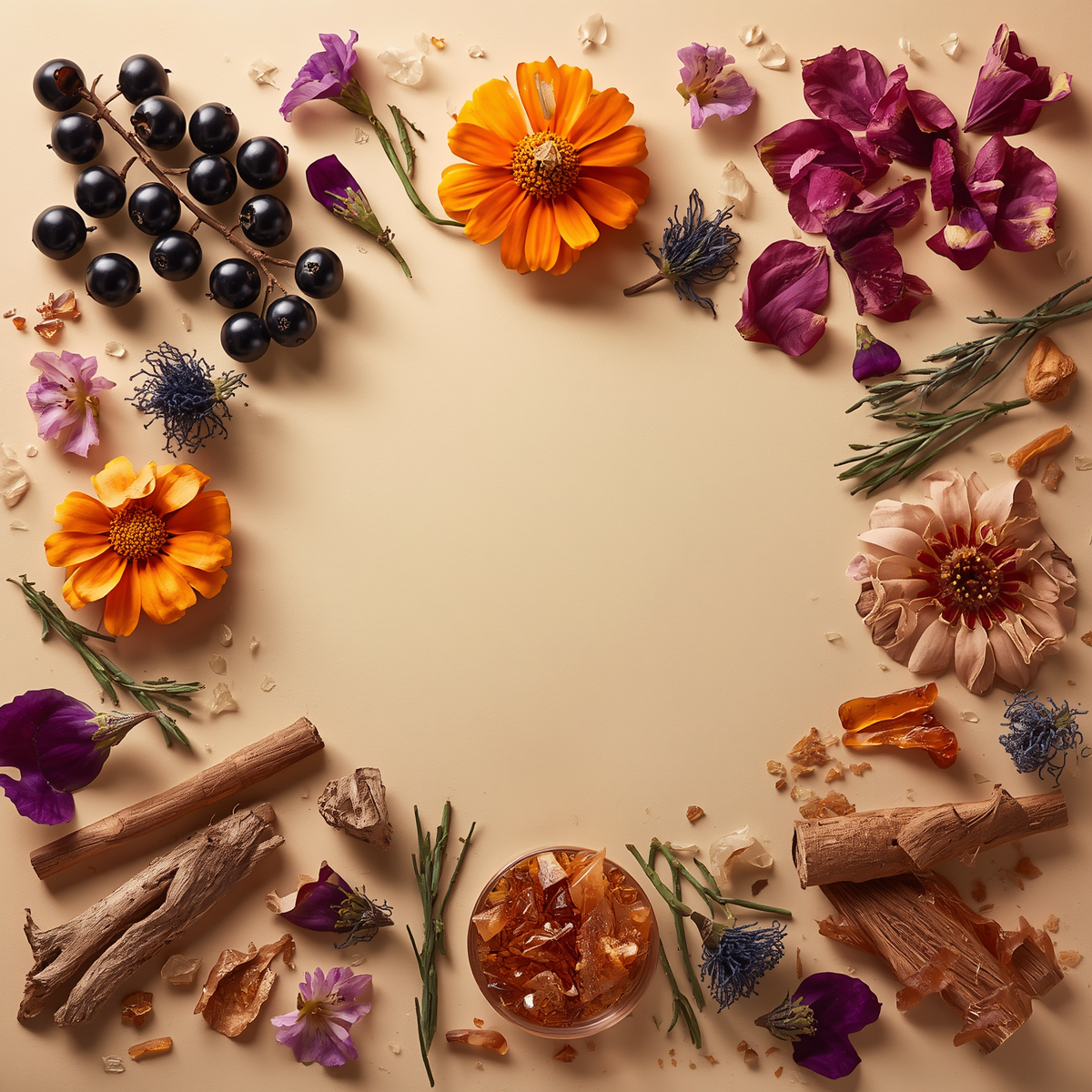 Prestige Extrait de Parfum ingredients - Blackcurrant, Marigold, Orange Blossom, Amber